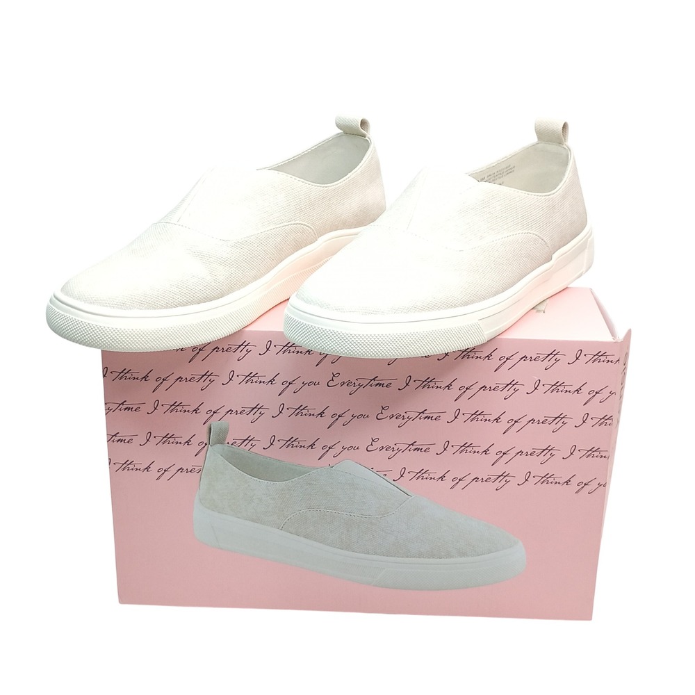 Kensie Salia Slip On Sneaker Women Size 8.5 Beige Textile KS251603‎